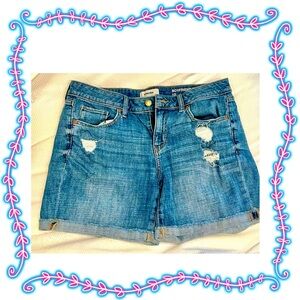 Women’s Sonoma boyfriend denim jean shorts - distressed - blue - size 10 BOGO